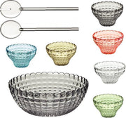 Guzzini Tiffany multicolour Grote kom met 6 schaaltjes en bestek