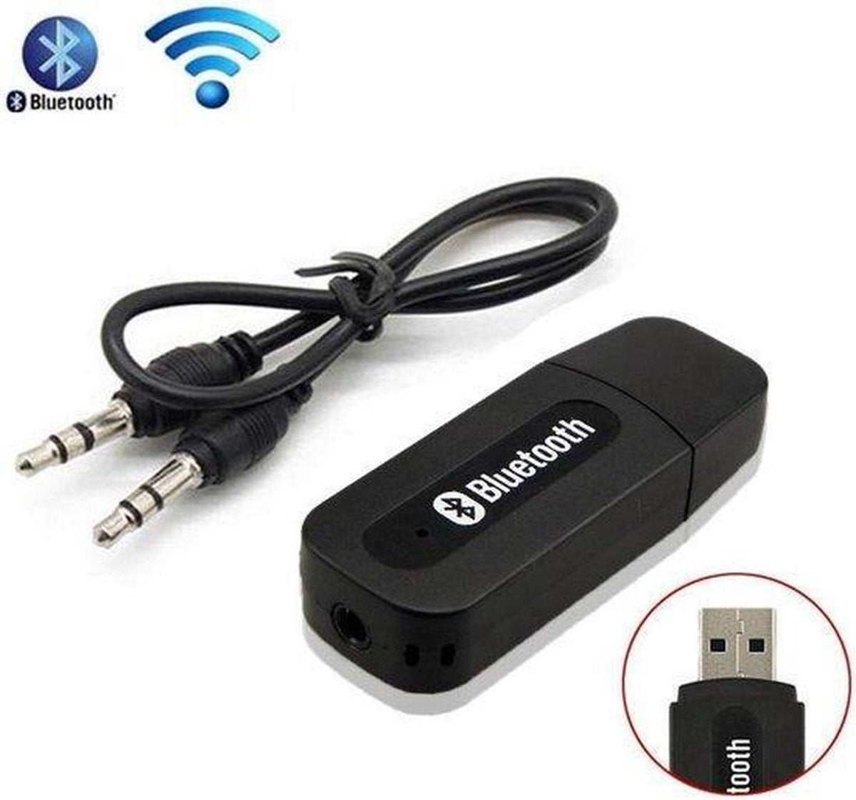 Holymedia Bluetooth USB ontvanger met 3.5mm aux aansluiting