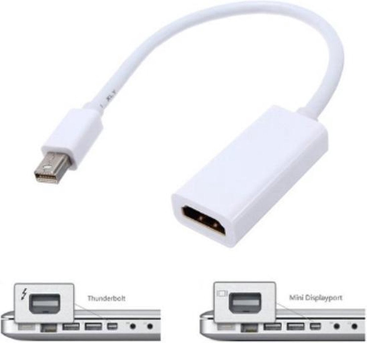 Full HD 1080P Mini DisplayPort Male naar HDMI Female Poort kabel  macbook adapter