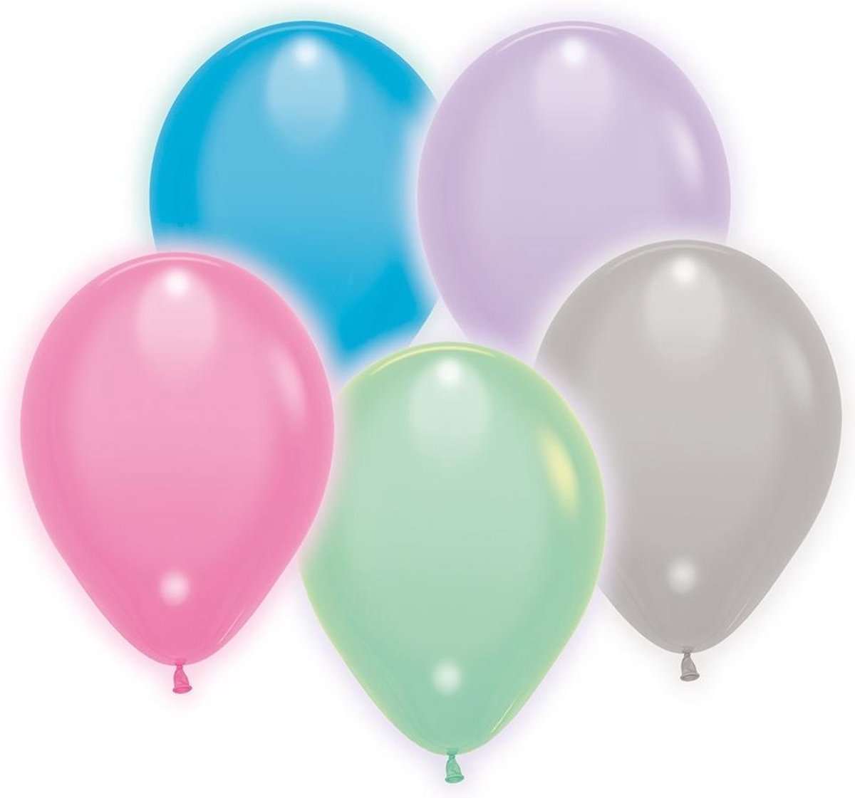 Tib Ballonnen Led 23 Cm Latex 5 Stuks
