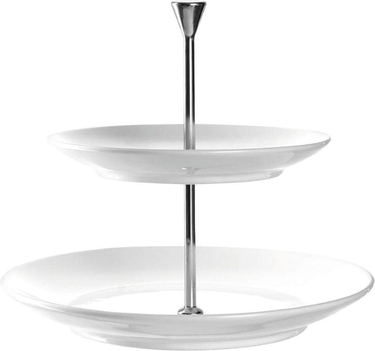 Leonardo - Etagere - 2 Laags - Keramiek - Wit