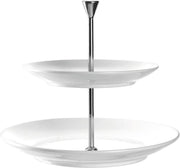 Leonardo - Etagere - 2 Laags - Keramiek - Wit