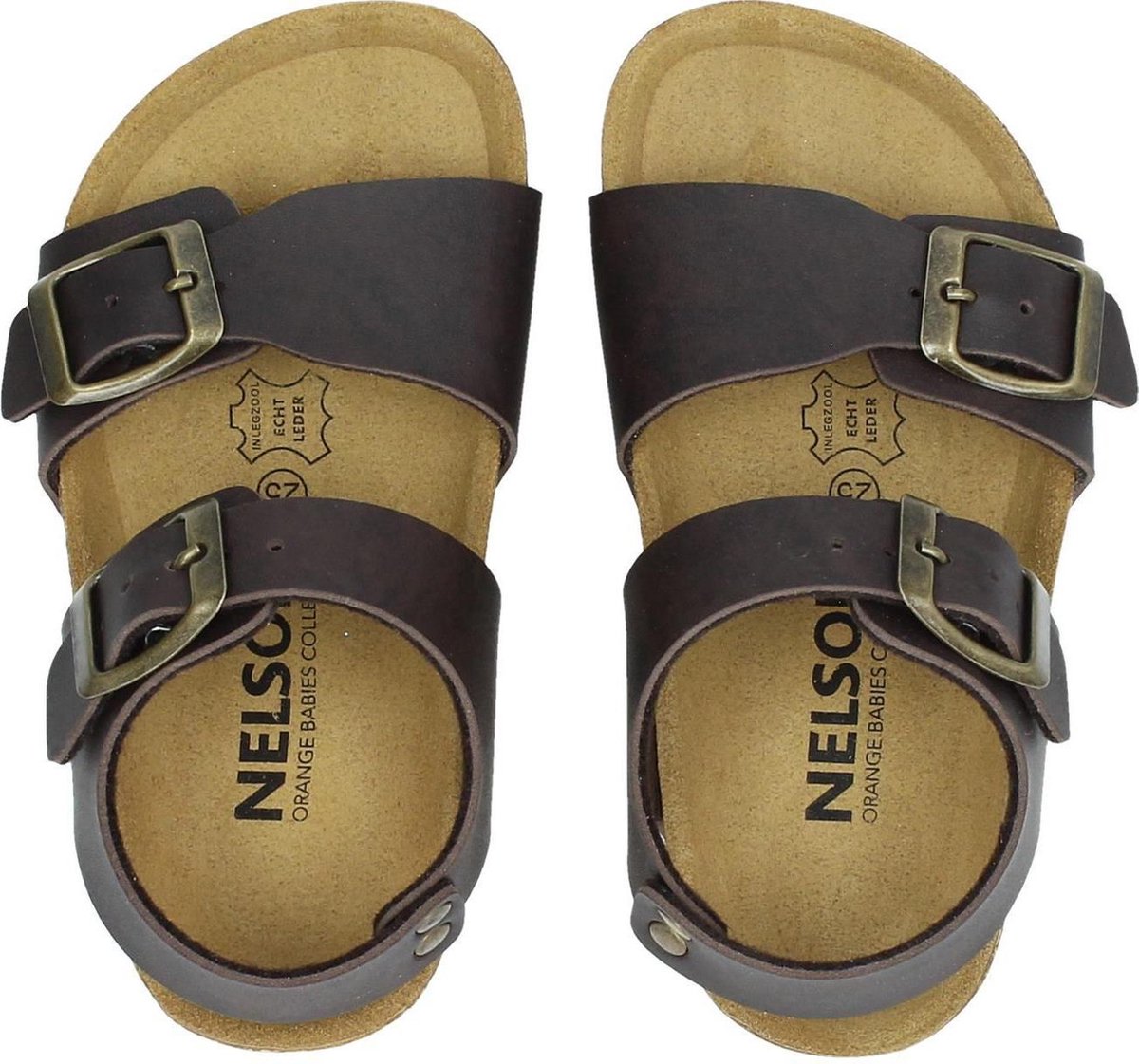 Nelson Kids jongens sandaal - Bruin - Maat 27
