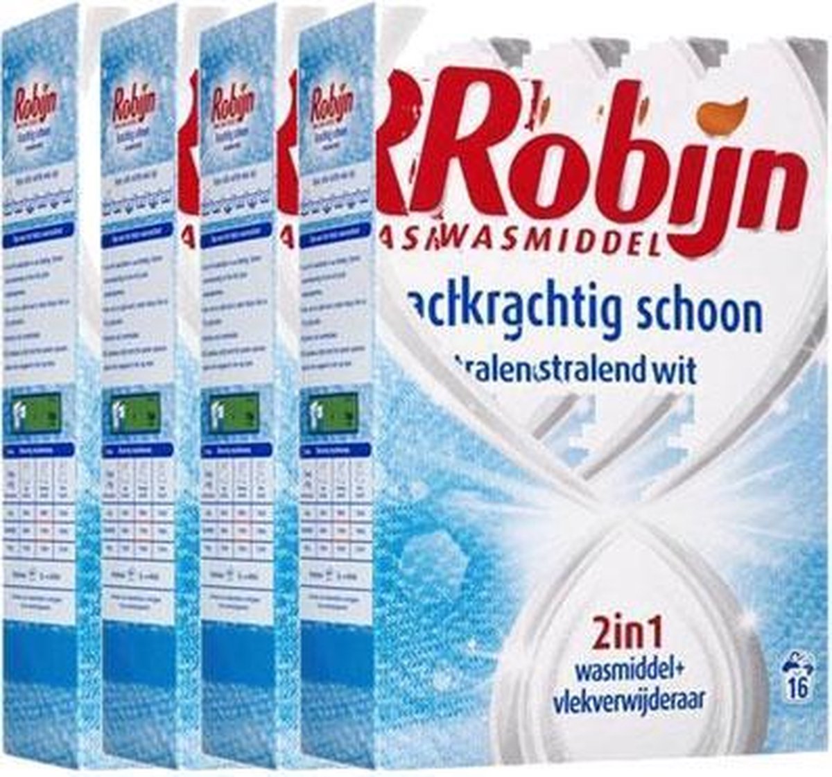Robijn Waspoeder Wit Krachtig Schoon 64 Wasbeurten Voordeelverpakking