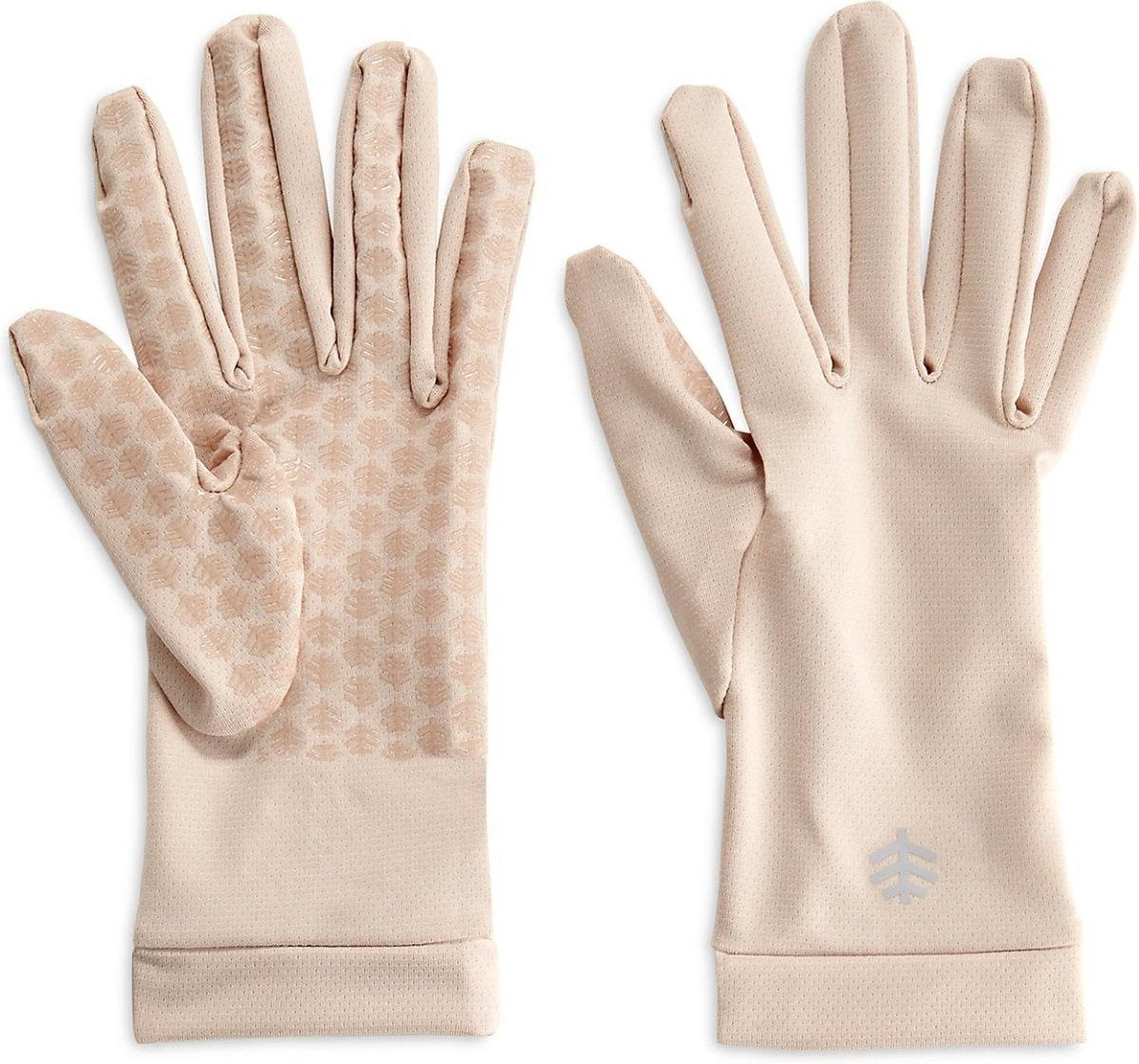Coolibar UV handschoenen Unisex - Beige - Maat XL