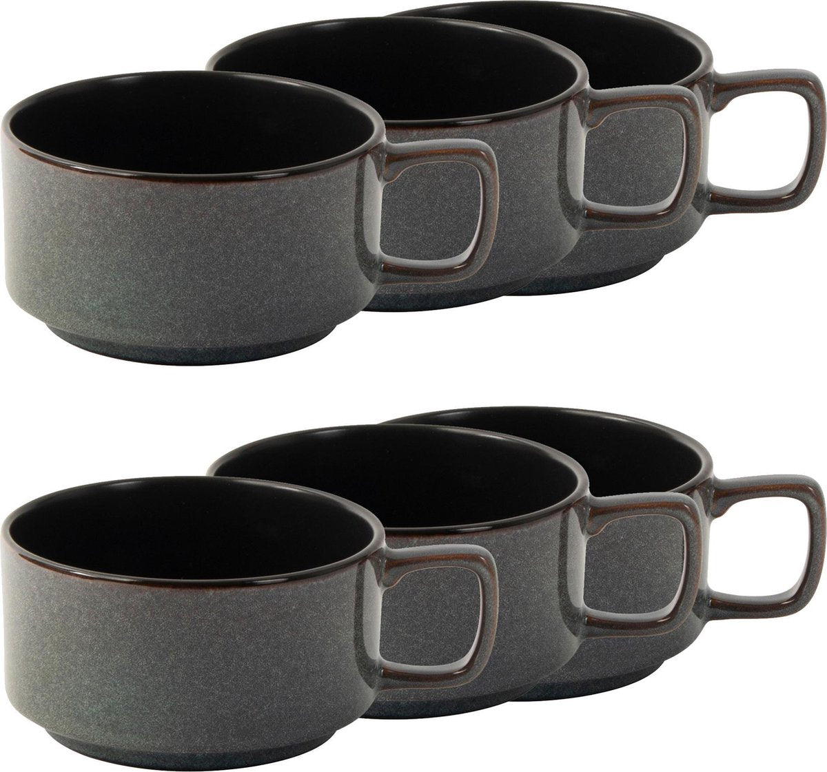 Soepkom 350ml Blauw - set 6 stuks