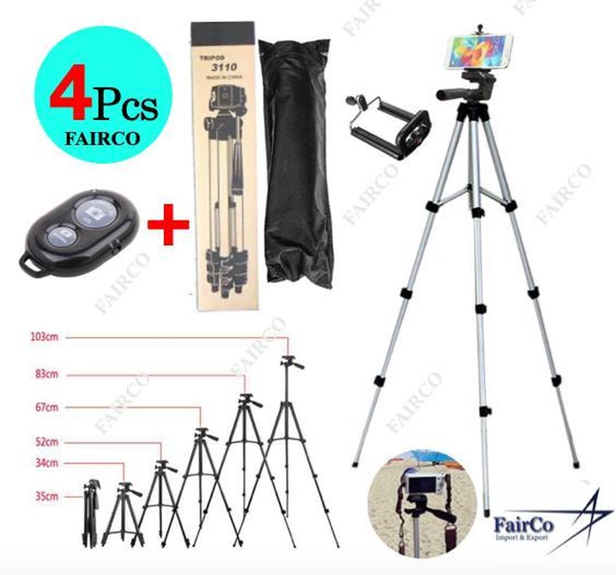 4Pcs Camerastatief