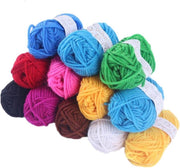 WiseGoods - Katoen Garen Set - Boorduurgaren - Haaknaalden - Amigurumi - Katoendraad - 12x12 gram Bollen - Levendige Kleuren
