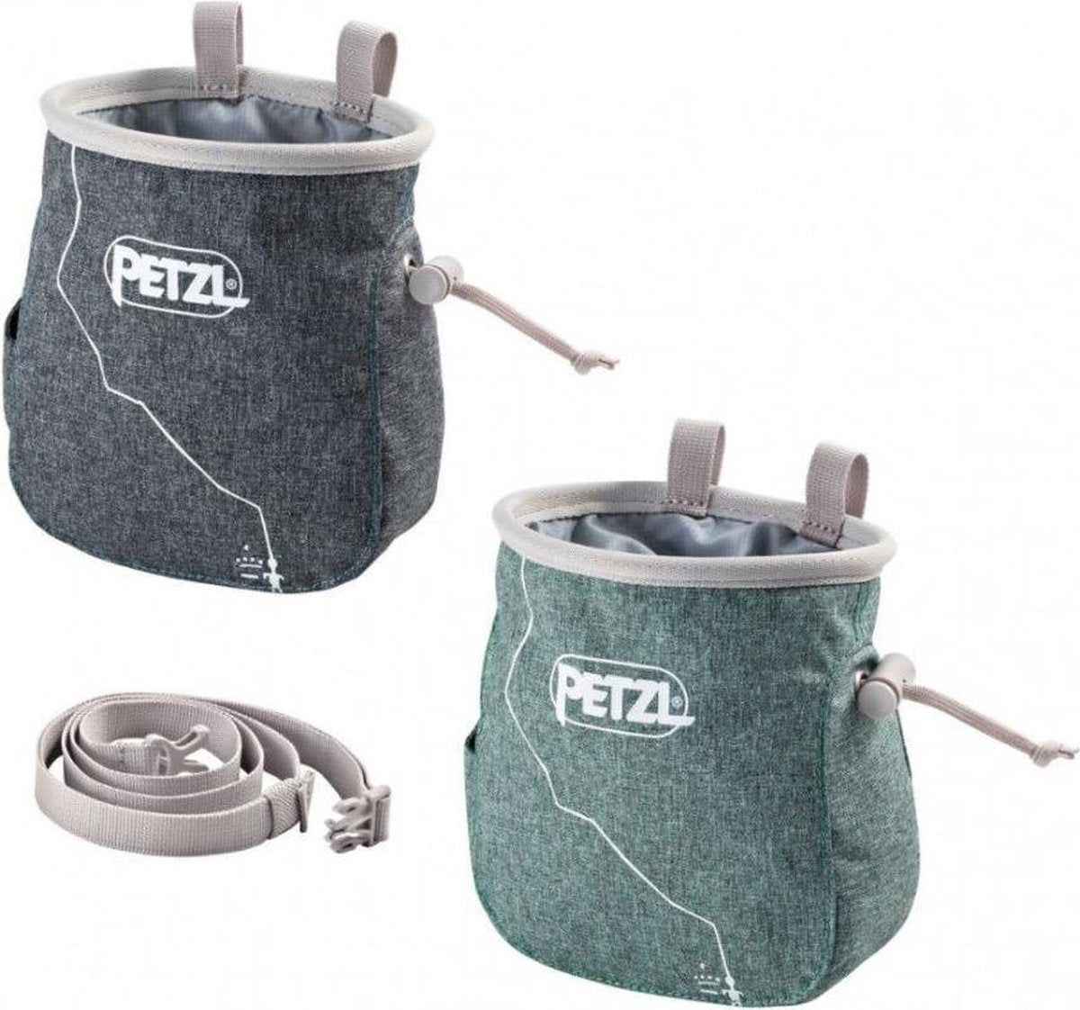 Petzl Saka compacte pofzak met grote verstevigde opening Grijs EOL