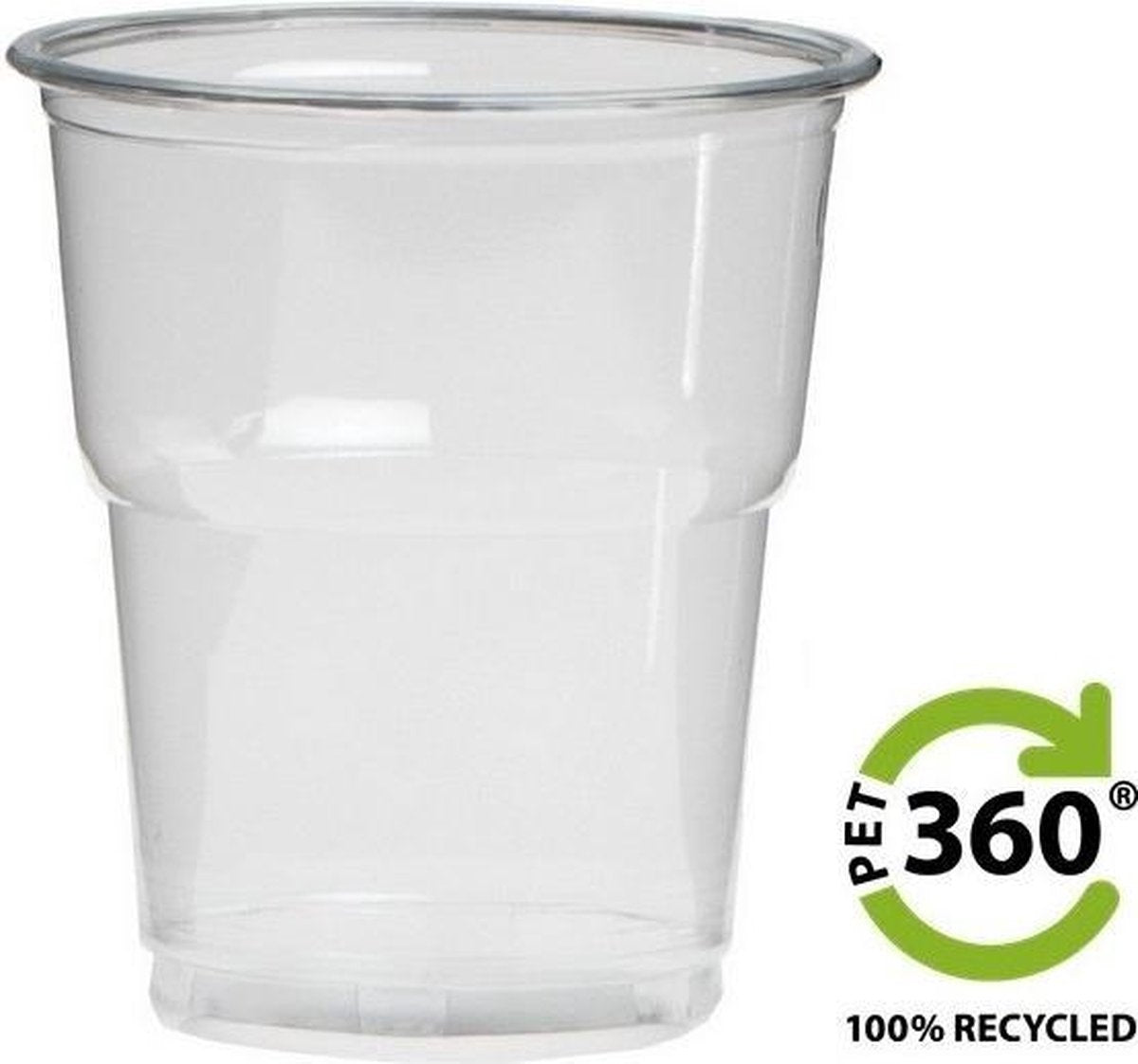 Drinkbeker voor Wijn & Frisdrank 100% recycled PET 200cc/250cc -1.250 stuks.