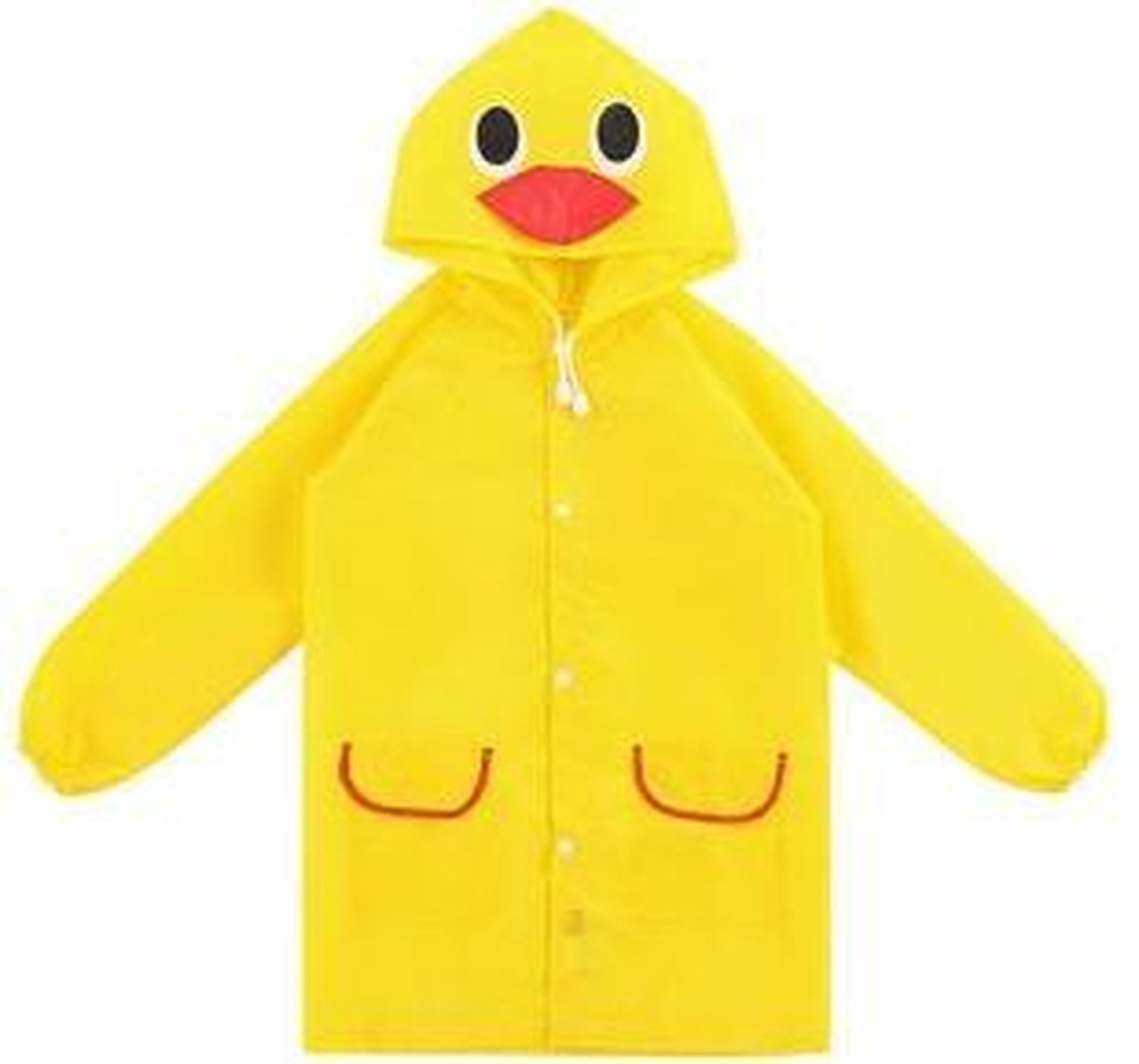 Regenjas capuchon - Kinder poncho  Regenjas -  Regen poncho   - Geel Eend -  Regen poncho 4-6 jaar- 1 maat regenjas