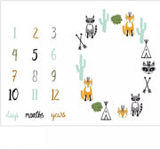 Mijlpaal Deken - Fotodeken Baby - Milestone Laken - Milestone Deken - Mijlpaal Laken - Milestone Blanket - Kraam Cadeau Pasgeboren Baby - Cadeau Geboorte - Geboorte Deken
