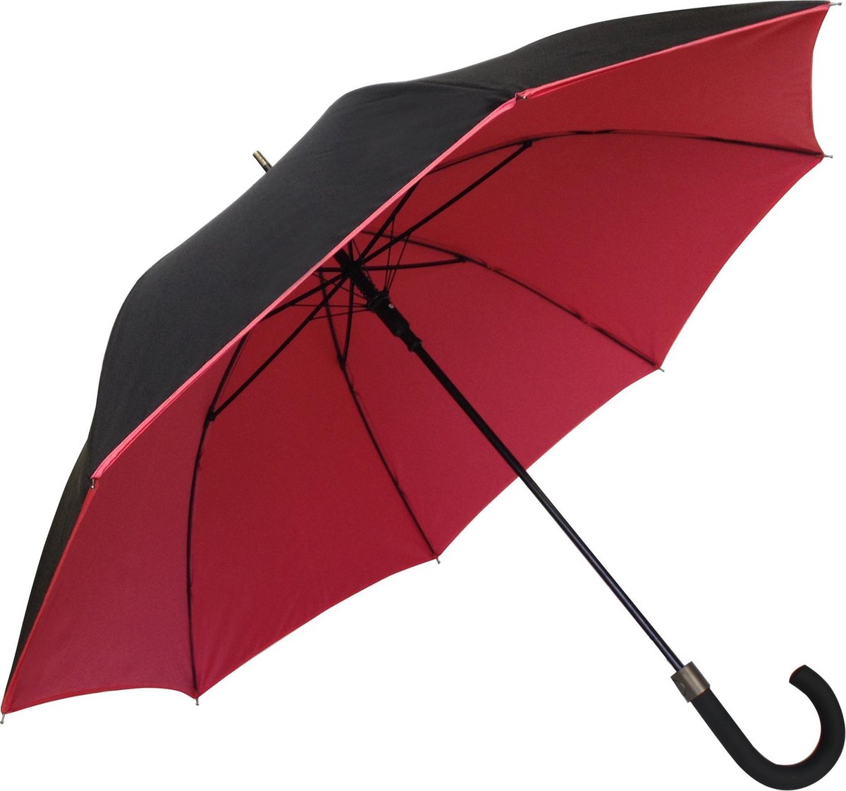 Smati Double Toile Paraplu - Ultra Stormbestendig - Opent Automatisch - Rood - Ø105cm