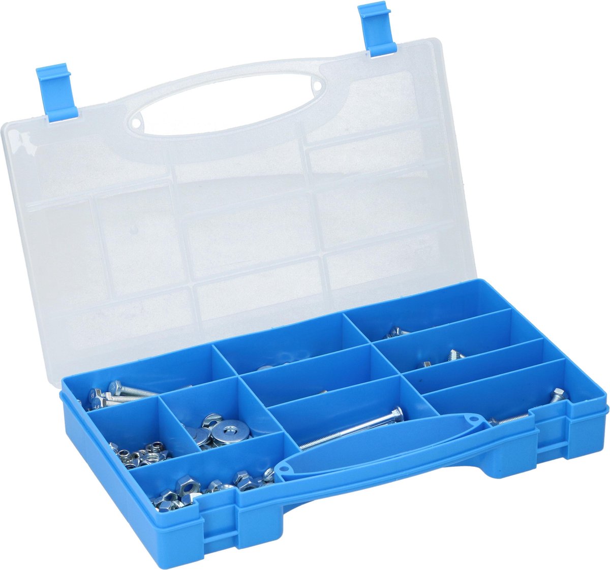 Kinzo bouten- en moerenset - 450 stuks - gegalvaniseerd - in koffer