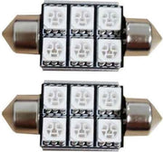 6 SMD C5W 36mm Blauw 24v Canbus LED