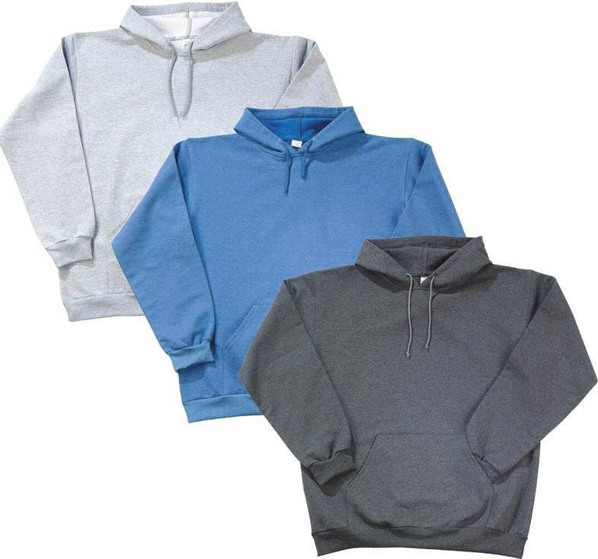 Sweatshirt met capuchon royaal blauw maat M