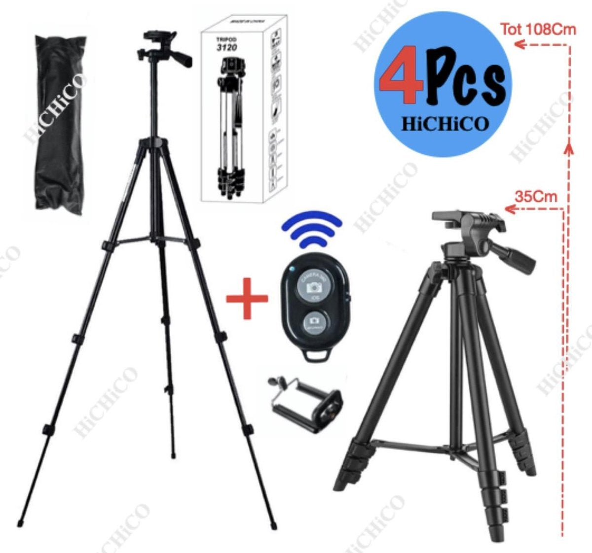 4Pcs Camerastatief
