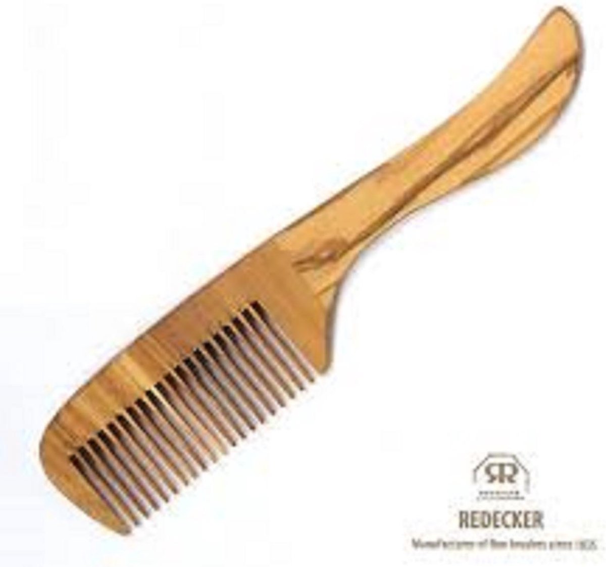 Brede kam Olijvenhout met handgreep 21 cm