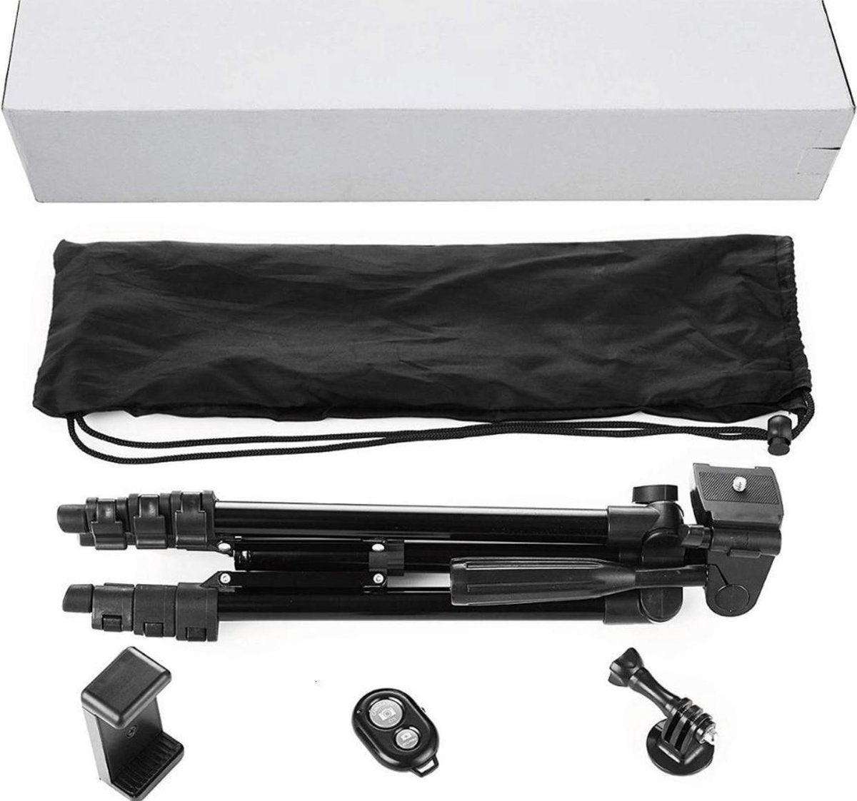 Smartphone Tripod Camera Statief 102 Cm Zwart Inclusief Bluetooth Remote Shutter – HiCHiCO
