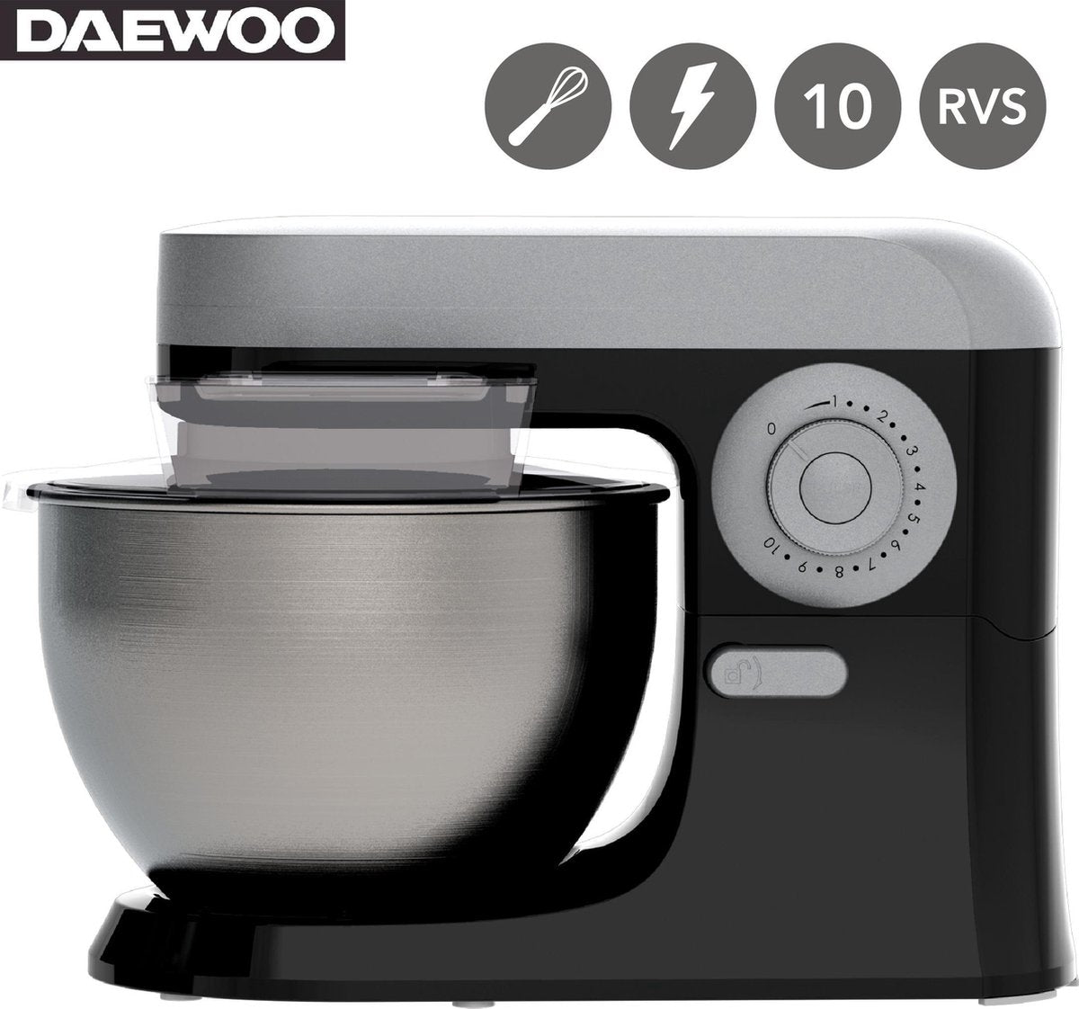 Daewoo SYM-1410: Keukenmachine - Kitchenaid - Antraciet - Keukenmixer - Met Accessoires - 700W - Foodprocessor - Keukenrobot