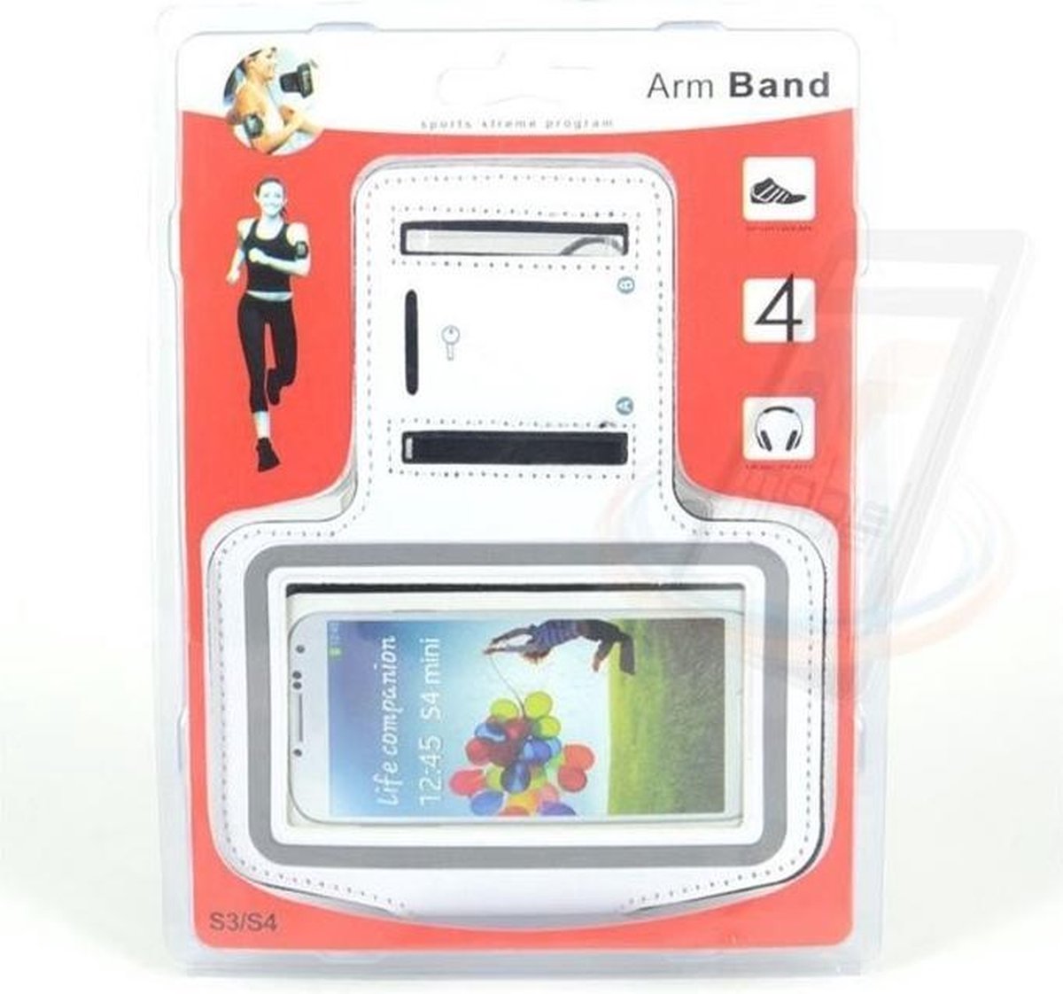 Samsung Galaxy S4 - i9505 - Sportief Armband - Wit