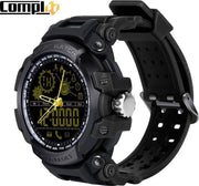 Compl8 - Stappenteller - Stappenteller horloge heren - Solar - Sport - Calorieënmeter - Berichtmelding- Waterbestendig- Zwart
