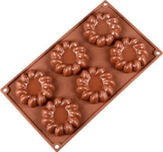 Kitchen Princess - Siliconen Bakvorm Koekjes Krans - Chocolade - 6 Stuks