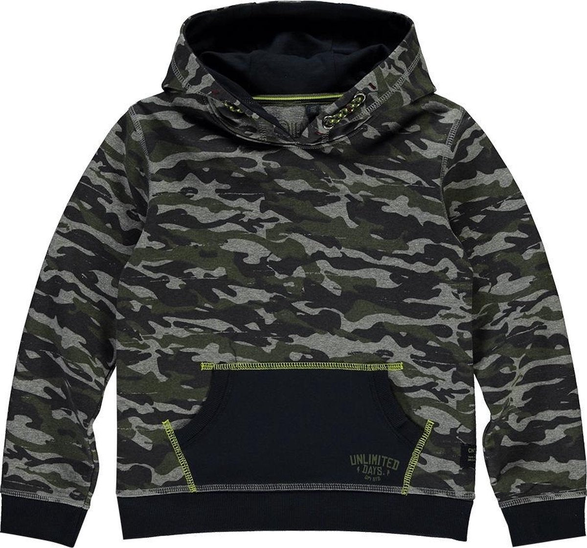 Quapi Tjebbe Hooded Sweater Jongens - Camouflage Print - Maat 122-128