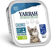 Yarrah Brokjes In Saus - Glutenvrij - Kip & Haring - Kattenvoer - 16 x 100 g