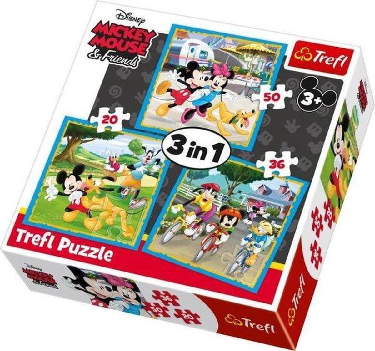 Mickey Mouse & Friends 3 in 1 puzzel