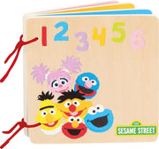 Houten baby boekjes / Plaatjes boek - Sesamstraat speelgoed - nummers & kleuren - interactief - FSC® - Baby speelgoed vanaf 1 jaar