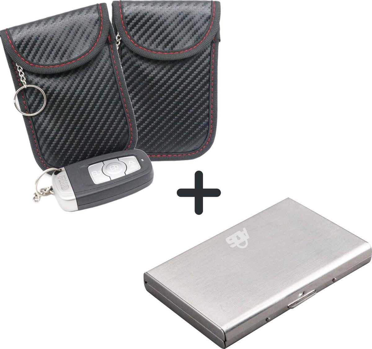 autosleutel rfid antidiefstal hoesje rfid anti skim beschermhoes - met gratis creditcardhouder