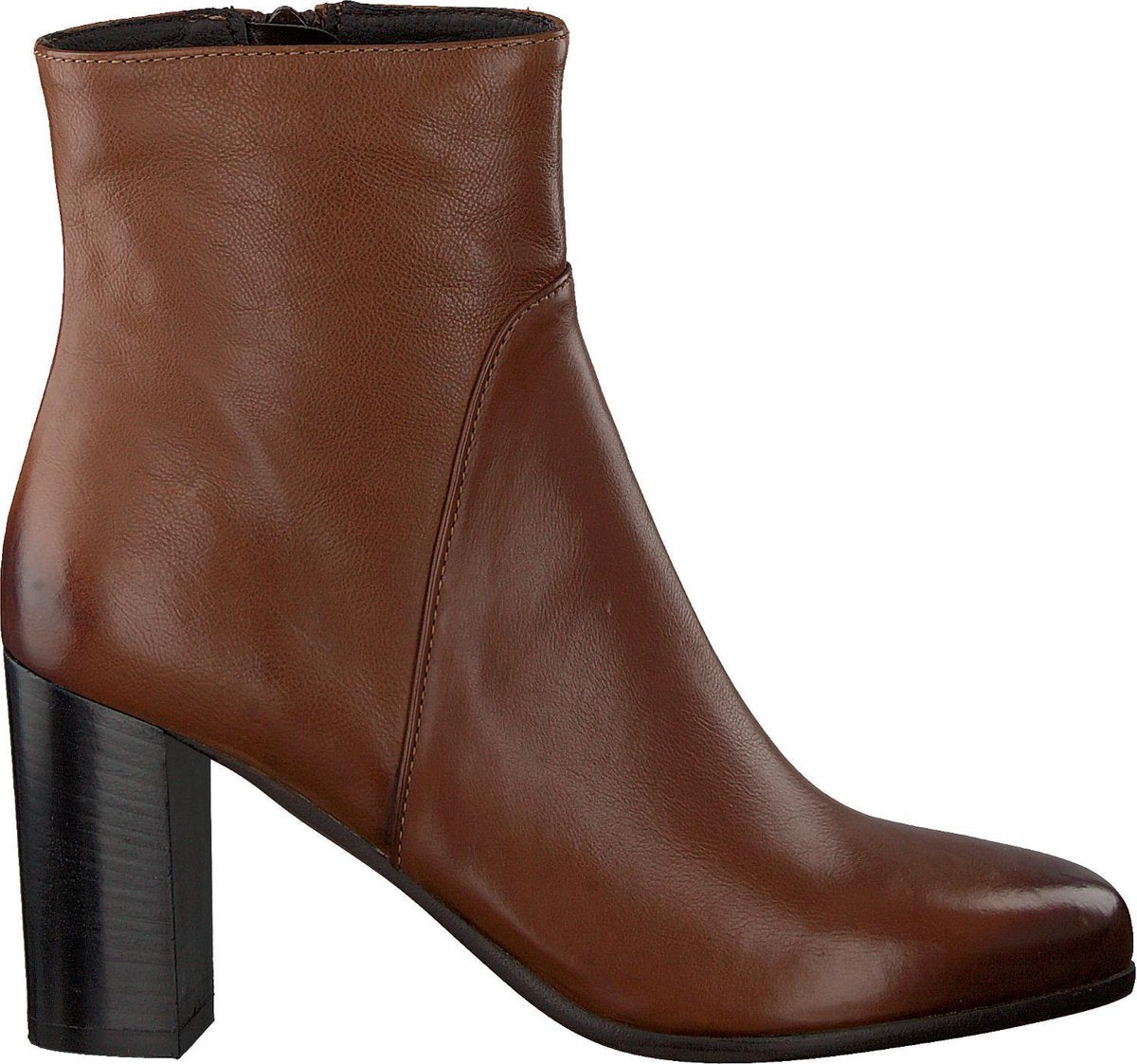 Notre-V Gesia Enkellaarsjes - Enkelboots - Dames - Cognac - Maat 41