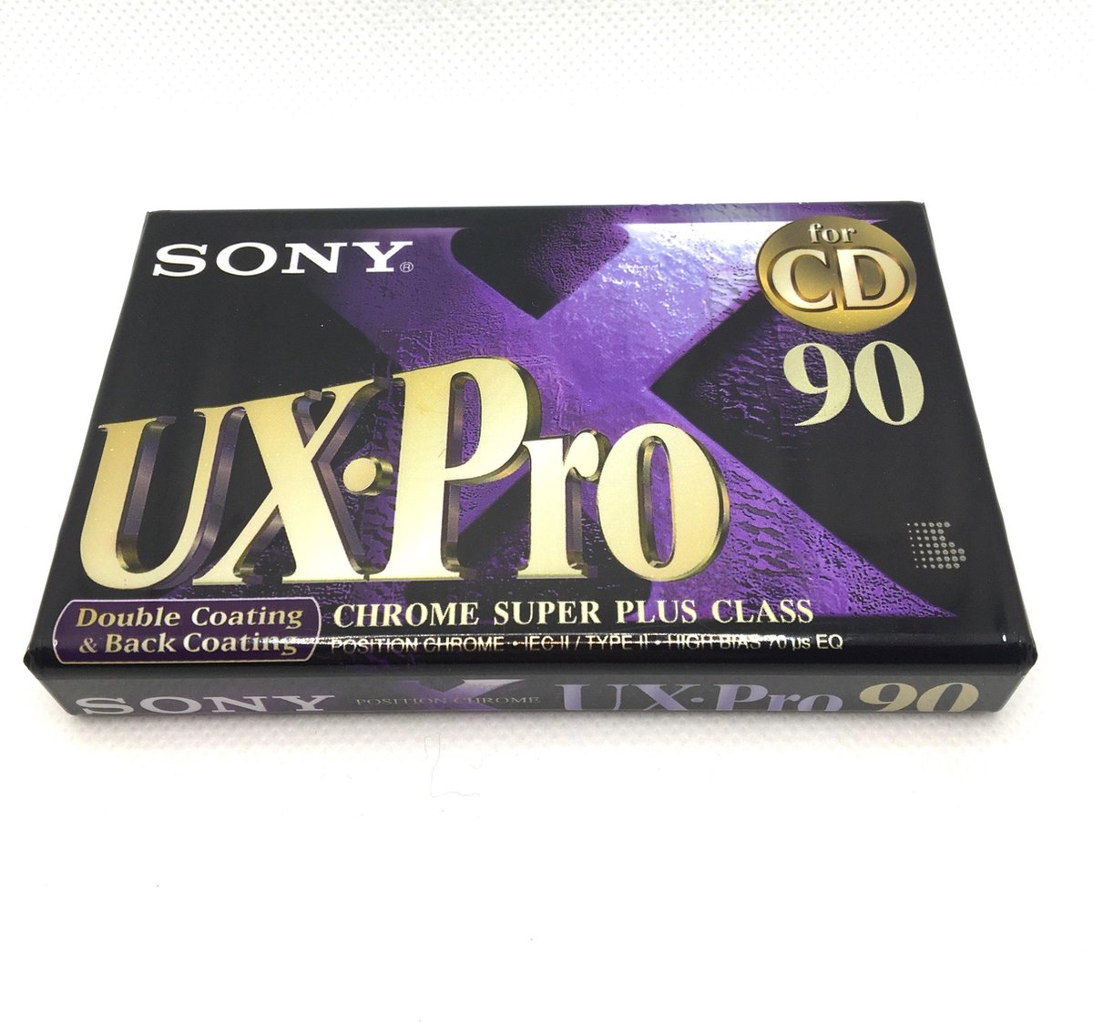 Audio Cassette Tape Sony UX-Pro 90 Chrome Class  / Uiterst geschikt voor alle opnamedoeleinden / Sealed Blanco Cassettebandje / Cassettedeck / Walkman / Sony cassettebandje.