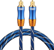 ETK Digital Toslink Optical kabel 1 meter / audio male to male / Optische kabel BLUE series - Blauw