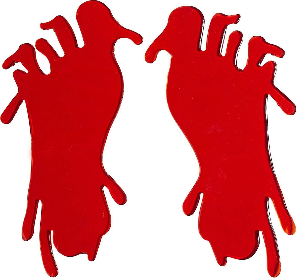 Bebloede voetsporen Halloween versiering - Feestdecoratievoorwerp
