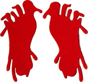 Bebloede voetsporen Halloween versiering - Feestdecoratievoorwerp