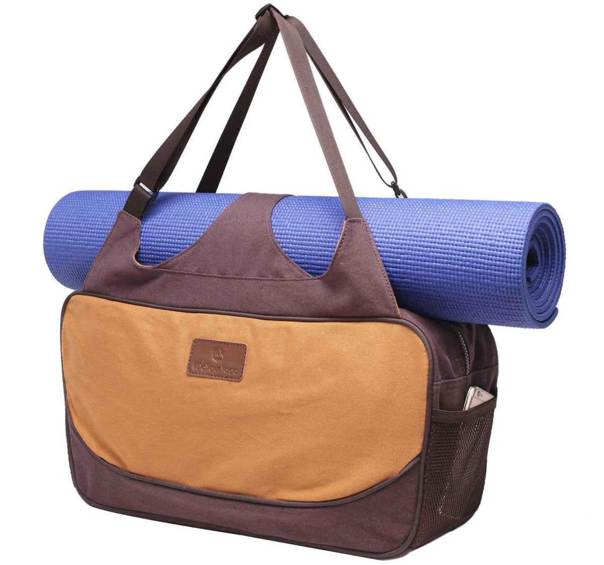 #DoYourYoga - Grote yogatas - »Vimalaa« - yogabag voor extra lange & brede matten - 52 x 27 x 17 cm. - Perzik