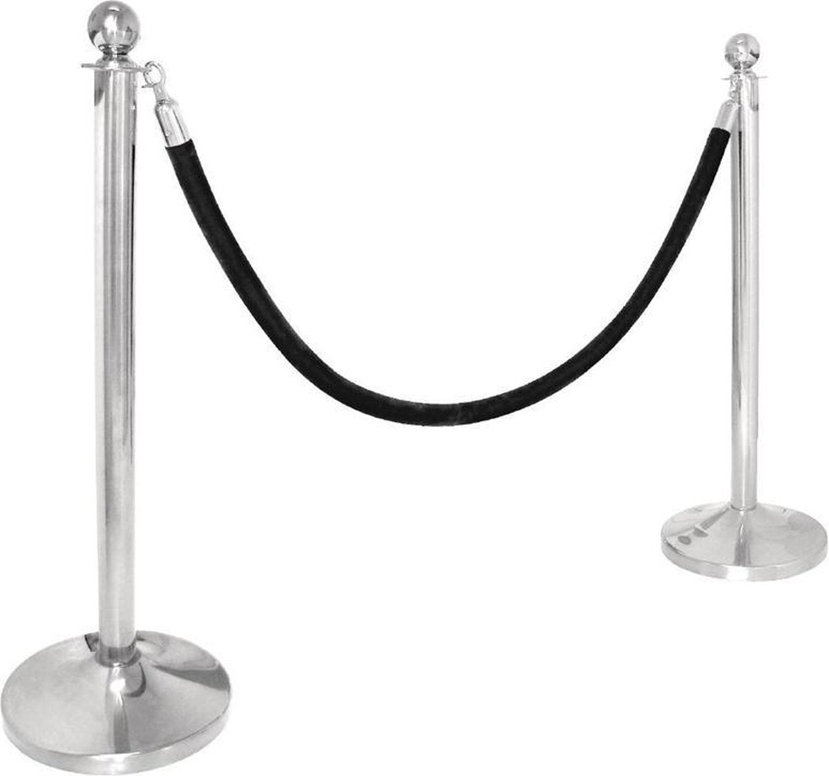 Bolero RVS afzetpaal met bolle knop