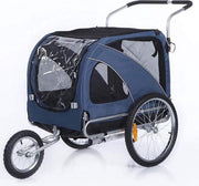 Top Travel Hondenfietskar - Fietskar +Gratis  JOGGER functie- Large - Blauw