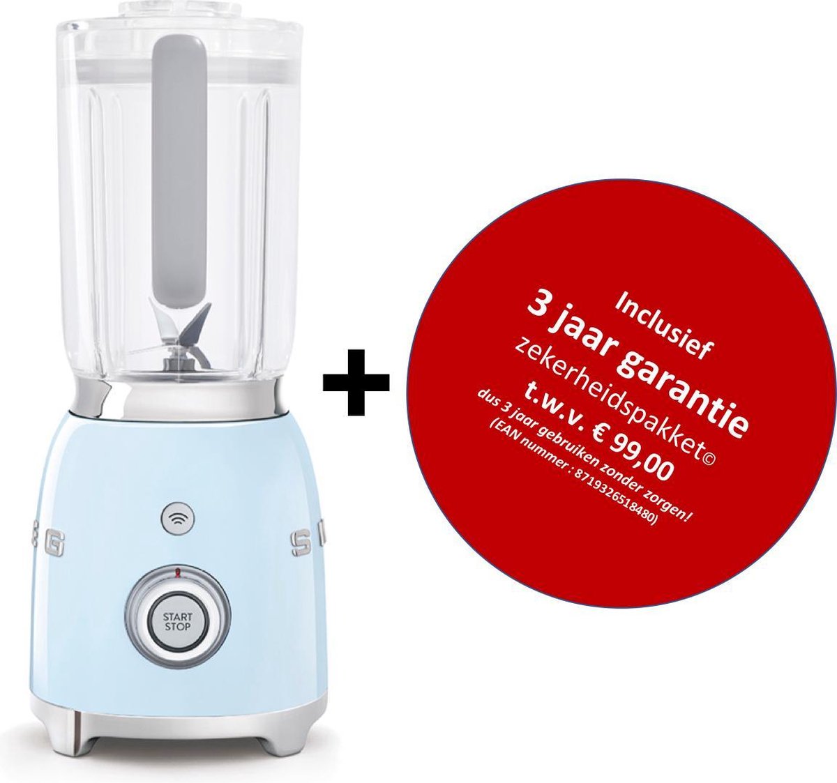 Smeg -  BLF01PBEU MkIII - Blender - Pastelblauw - met drie jaar garantie!