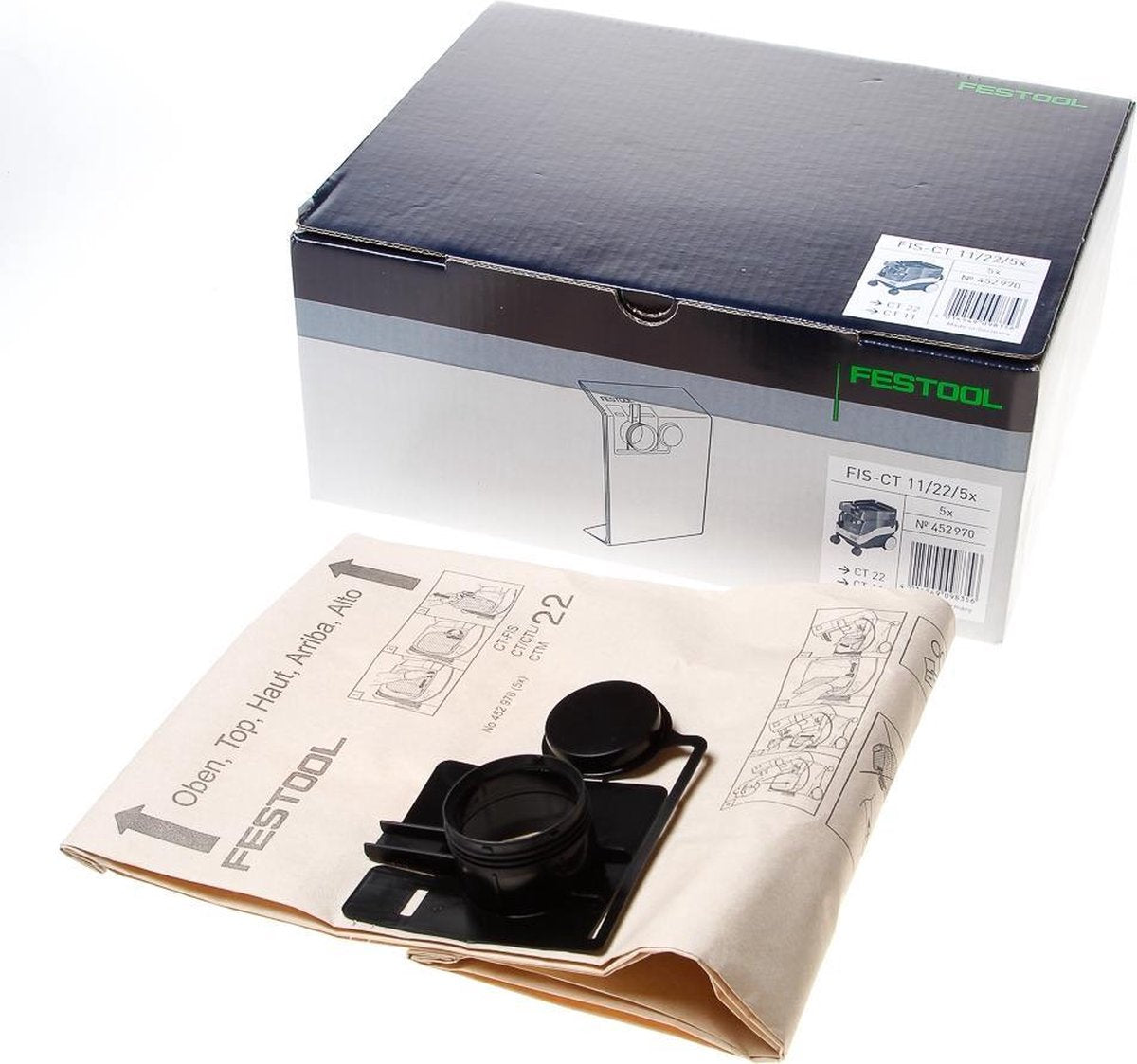 Festool 452970 FIS-CT/CTL/CTM 22/5 Filterzak voor CT 22 (5st) - 452970