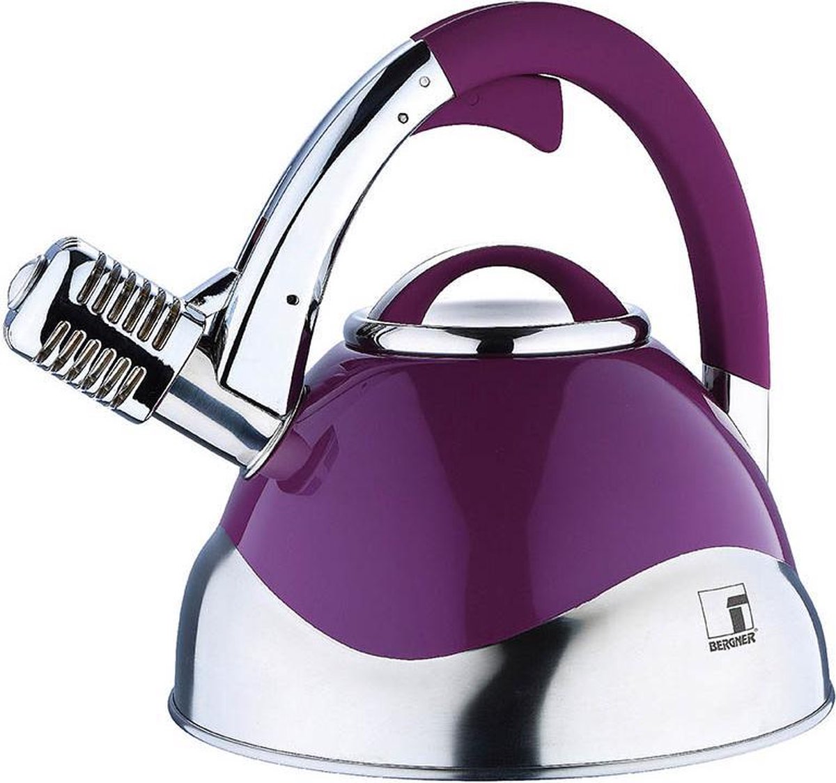 Bergner Roestvrijstalen microfoon-fluitketel (3 liter) lila