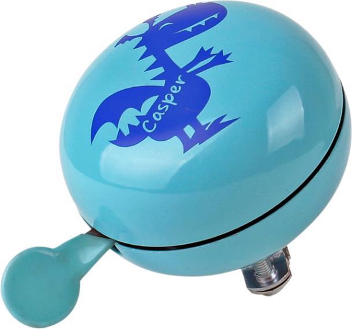 Leuk kado met naam ding dong fietsbel 80 mm - turquoise