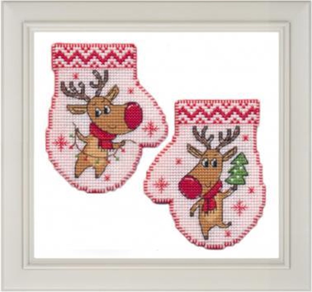 Oven Borduurpakket Handschoen Rendier Ornament 7