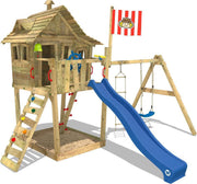 WICKEY Monkey Island Blauw - Speeltoestel Klimtoren