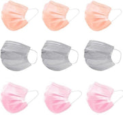150 Wegwerp Mondkapjes in 3 Kleuren! Mondmaskers Oranje Grijs Roze | 3 Laags| Uitstekende Kwaliteit