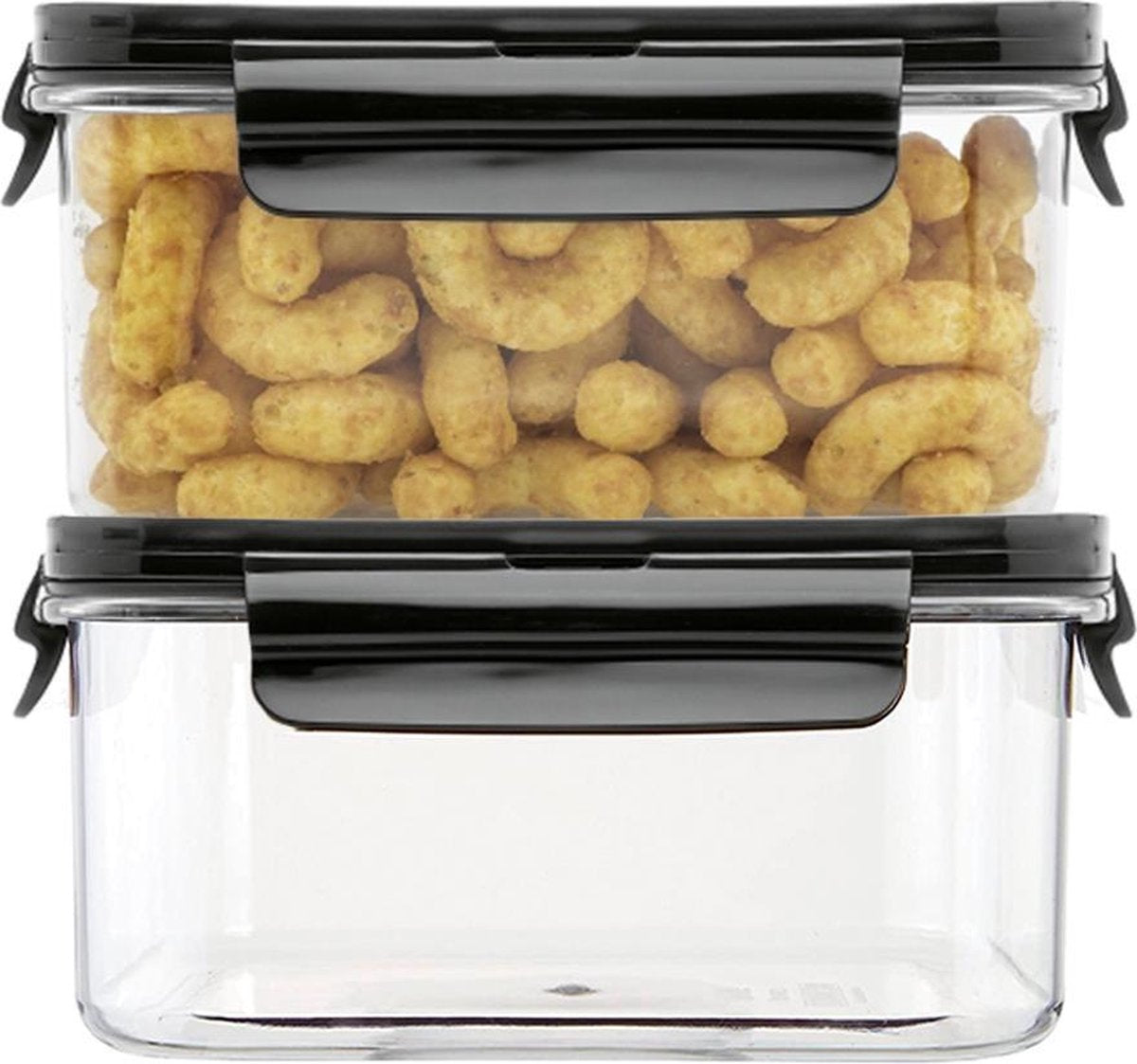 Lock&Lock Modular Vershoudbakjes | Bewaardozen voedsel | Lunchbox – Set van 2 stuks – 1 liter – Helder Transparant - Vierkant