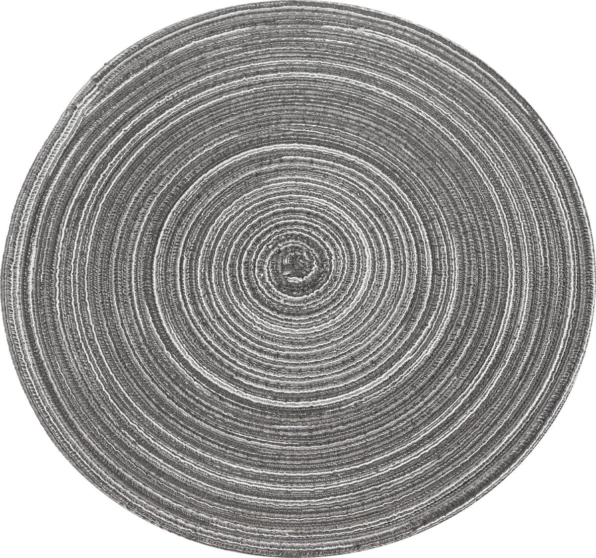 Krumble Placemat rond / Placemats / Onderlegger / Onderzetter - Diameter 36 cm - Zilver/grijs