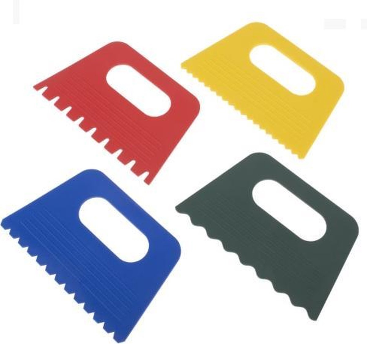 Zandspatelset van 4 stuks met verschillende ribbels.